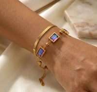 Aurora Crystal Double Layer Bracelet | Anti-Tarnish Gold Plated