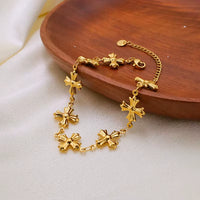 Gothic Cross Anti-Tarnish Gold Plated Bracelet