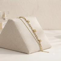 Double Layer Charm Bracelet - Anti-Tarnish Gold-Plated