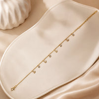 Minimalist D-Charm Gold Plated Bracelet | Anti Tarnish & Waterproof