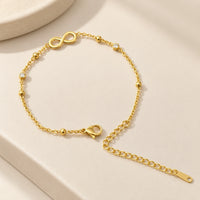 Infinity Charm Anti Tarnish Gold Plated Bracelet - Minimalist