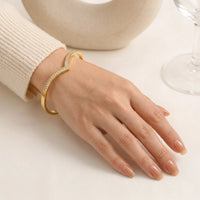 V-Shape Minimalist Gold Plated Bracelet | Anti-Tarnish Bangle