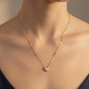 Heart Necklace | Anti-Tarnish Textured Pendant Chain | Korean Minimalist Jewelry