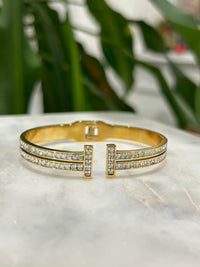 T-Letter Luxury Anti-Tarnish Gold Plated Bracelet for Women
