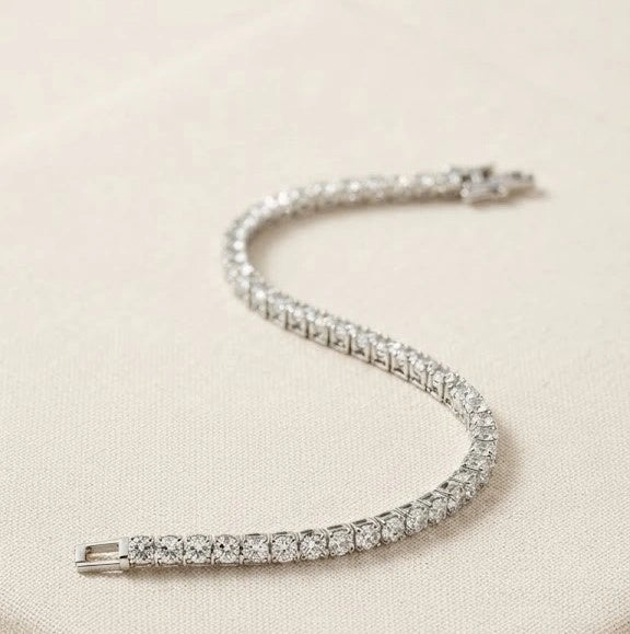 Zirconia Tennis Bracelet - Anti-Tarnish Gold-Plated & Waterproof