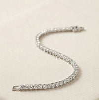 Zirconia Tennis Bracelet - Anti-Tarnish Gold-Plated & Waterproof