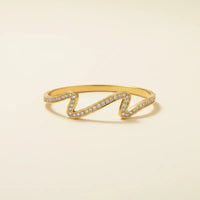 Wave Bangle | Anti-Tarnish Gold-Plated Crystal Bracelet