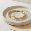 White Flower Mesh Bracelet | Anti-Tarnish Gold Plated