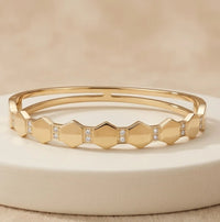 Gold-Plated 3-Piece Bracelet Stack | Clover, Butterfly & Geometric Bangle