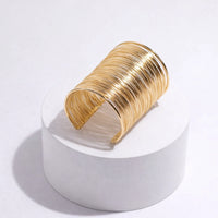 Wide Multi-Wire Gold Cuff Bracelet | High-Quality Statement Bangle