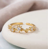 Celestial Star & Moon Dainty Ring | Anti-Tarnish Gold Plated