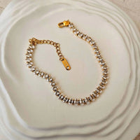 Isla Marquise Cut Tennis Bracelet | Anti Tarnish 18K Gold Plated
