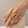 Double Butterfly Ring - Anti Tarnish Gold Plated