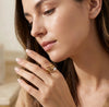 Spiral Wrap Solitaire Ring - Anti Tarnish Gold Plated