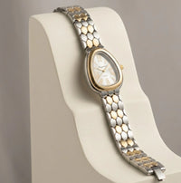 Serpentine Teardrop Two-Tone Watch | Anti-Tarnish Gold Plated | Moncheri Jewels