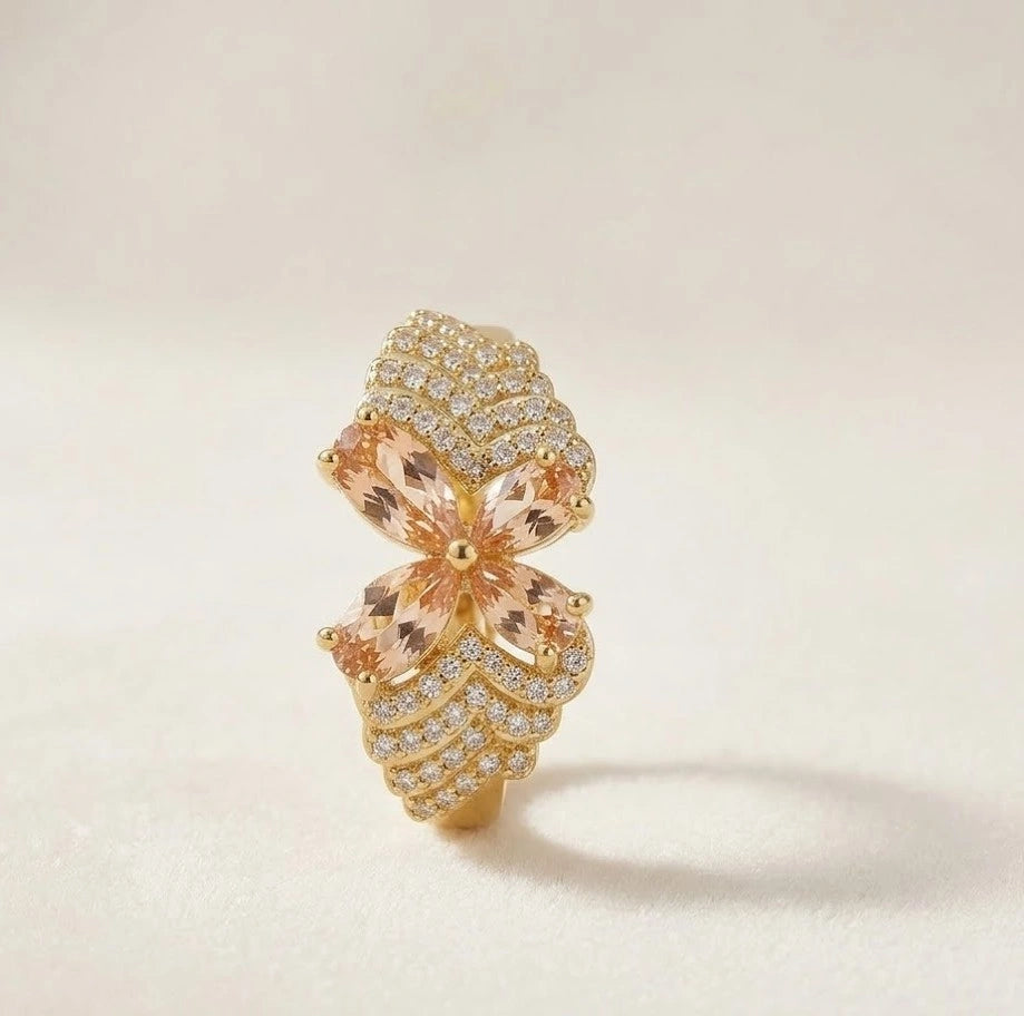 Elegant Butterfly Crystal Fashion Ring | High-Quality Statement Piece