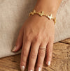 Anti-Tarnish Textured Butterfly Bracelet - Gold Plated Stainless Steel