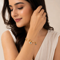 Evil Eye Charm Bracelet - Anti-Tarnish Gold Plated | Women's Jewelry