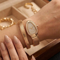Serpenti Inspired Anti-Tarnish Gold Plated Wrap Watch