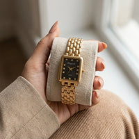 The 'Old Money' Vintage Rectangular Gold-Plated Watch | Anti-Tarnish