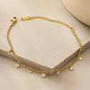 Zircon Beaded Charm Bracelet | Anti-Tarnish Gold-Plated
